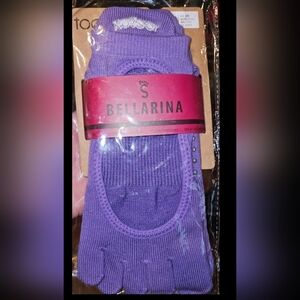 One-Women's Full Toe Grip Small Lt Purple Bellarina Socks Toesox NWT FINAL SALE